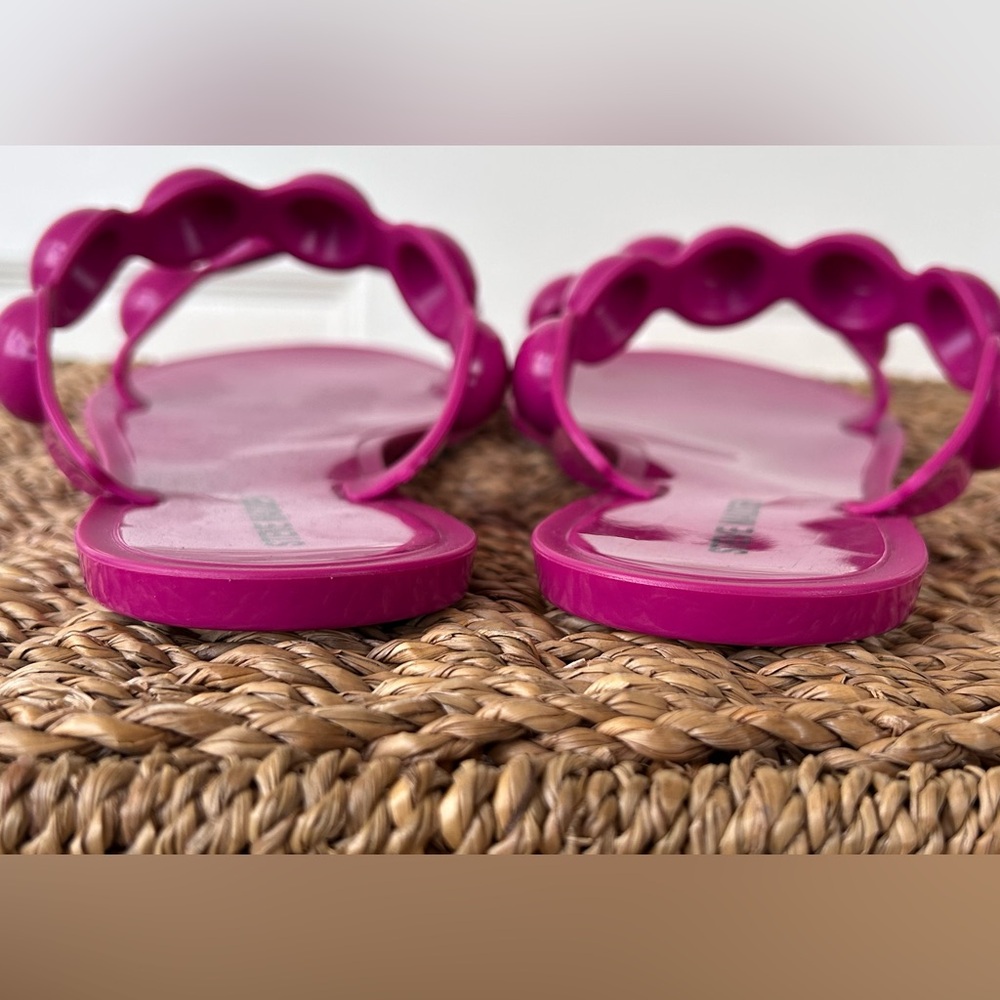 Steve Madden Zaza Bubble Strap Slide Sandals Bright Pink Size 9 - Picture 4 of 10